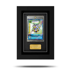 Personalised display frame for Digimon trading cards. Display any collector or trading cards in this frame. Add UV protective glass. Personalised display frame for Digimon trading cards. Display any collector or trading cards in this frame. Add UV protective glass.