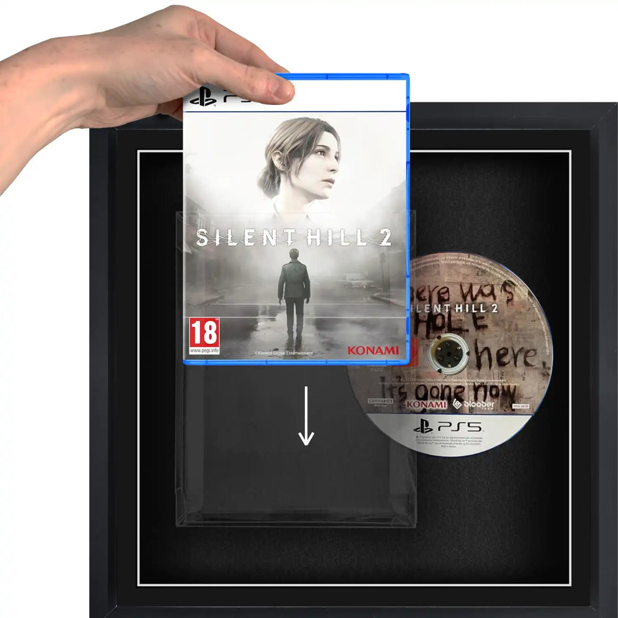 Framing a playstation 5 video game using a slipcase