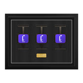 Cheevo ltd designed trading card display brackets inside of a picture frame