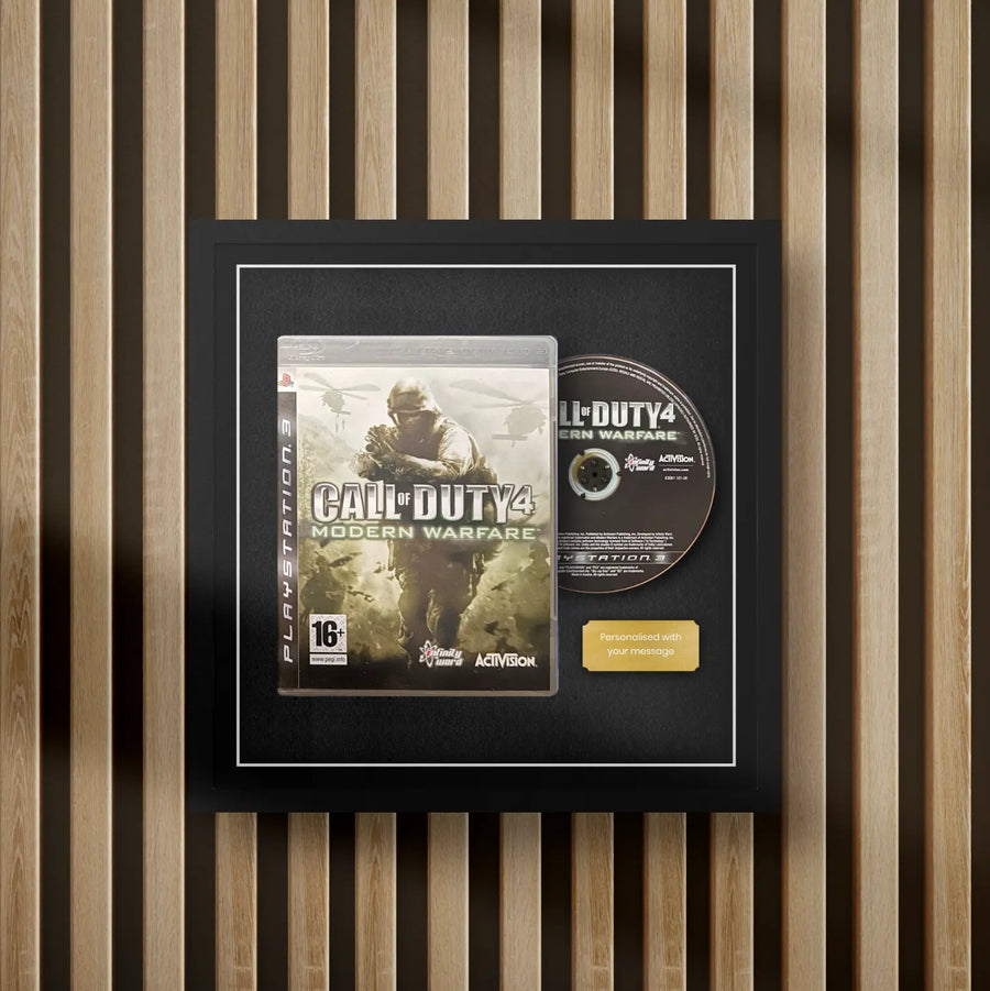playstation 3 display frame for video games on a slat wall
