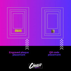Choose a metal plaque with a message or a QR code to personalised your frame. Whether you want to link to video games, movies, comics or anything else, use cheevo frames to display your physical media. Choose a metal plaque with a message or a QR code to personalised your frame. Whether you want to link to video games, movies, comics or anything else, use cheevo frames to display your physical media.