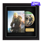Frame a game and disc side by side in this frame. Display xbox video games with Cheevo. Perfect way to celebrate your collection. Frame games such as Halo Infinite, Gears 5, Call of Duty, Starfield, Forza, Red Dead 2.