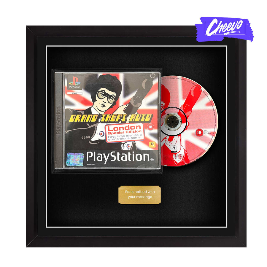 Frame a video game playstation 1 ps1 display with the Cheevo frames. Safely present a game. Crash, Spyro, Tomb Raider, Silent Hill, Castlevania SOTN.