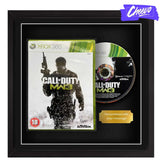 Frame any xbox 360 video game game. Your own Xbox 360 steelbook displayed within this square frame, the perfect way to showcase your game. Frame games such as Halo 3, Gears of War 2, Call of Duty Black Ops, Red Dead Redemption