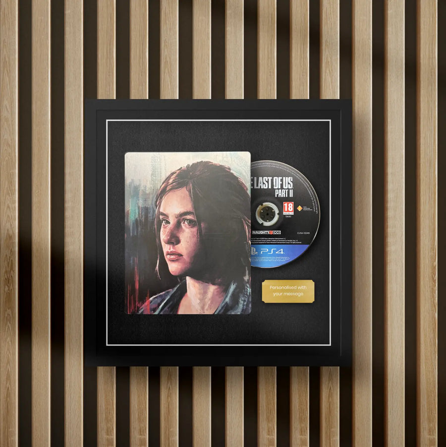 playstation 4 steelbook display frame for video games on a slat wall