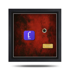 28 weeks later movie inspired picture frame display with cheevo branding and a gold nameplate