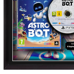 Astrobot artist impression print for framed video game displays. Add this to your frame order to add depth to your framed games. Bottom left detail