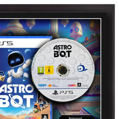 Astrobot artist impression print for framed video game displays. Add this to your frame order to add depth to your framed games. top right detail