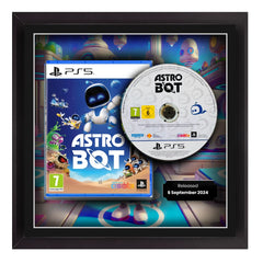 Astrobot artist impression print for framed video game displays. Add this to your frame ordedr to add depth to your framed games.