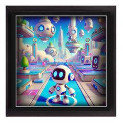 Astrobot artist impression print for framed video game displays. 