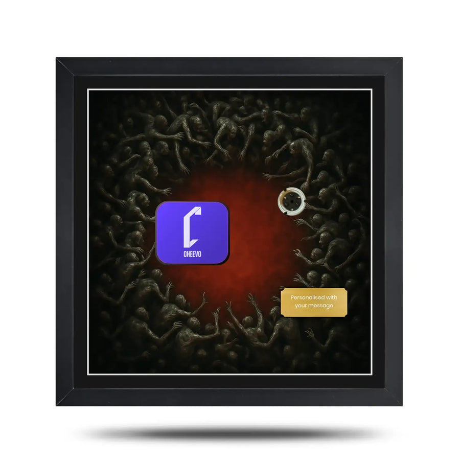 back 4 blood inspired video game picture frame display with cheevo branding