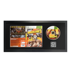 Borderlands 2 for Xbox 360 in a frame with a QR code