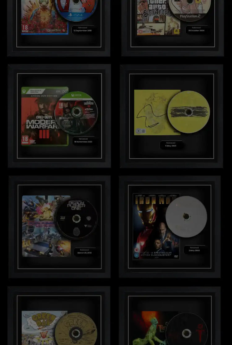 Cheevo framed games grouped together with playstation, xbox, audio and movies examples