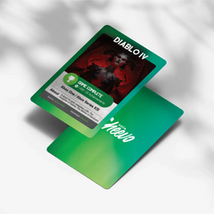 Diablo IV Xbox collectors card. Celebrate your xbox achievements for in-game gameplay and get a physical card