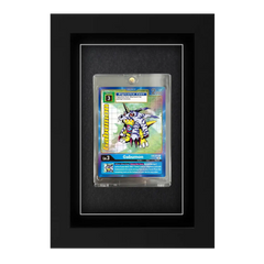 Display frame for Digimon trading cards. Display any collector or trading cards in this frame. With 99% UV protective glass to stop fading.