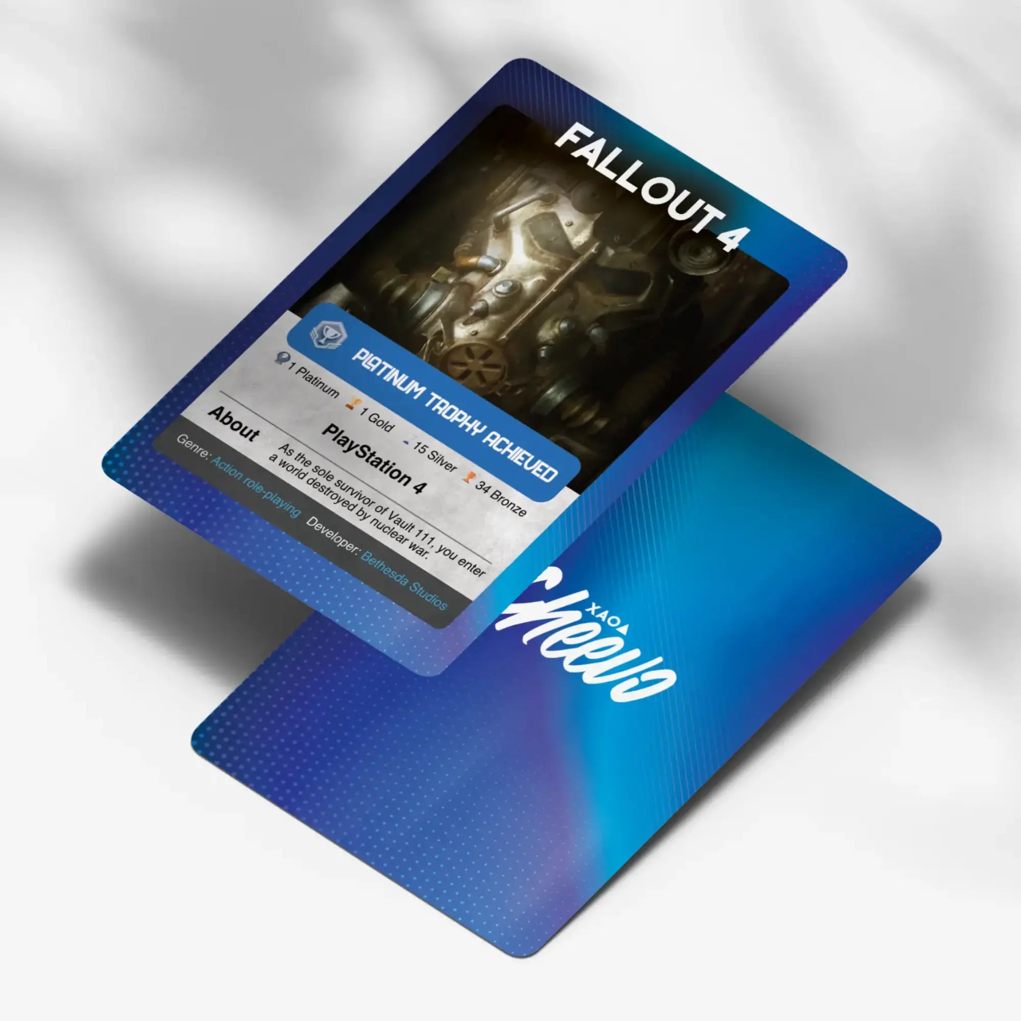 Fallout 4 Playstation Platinum Trophy Card