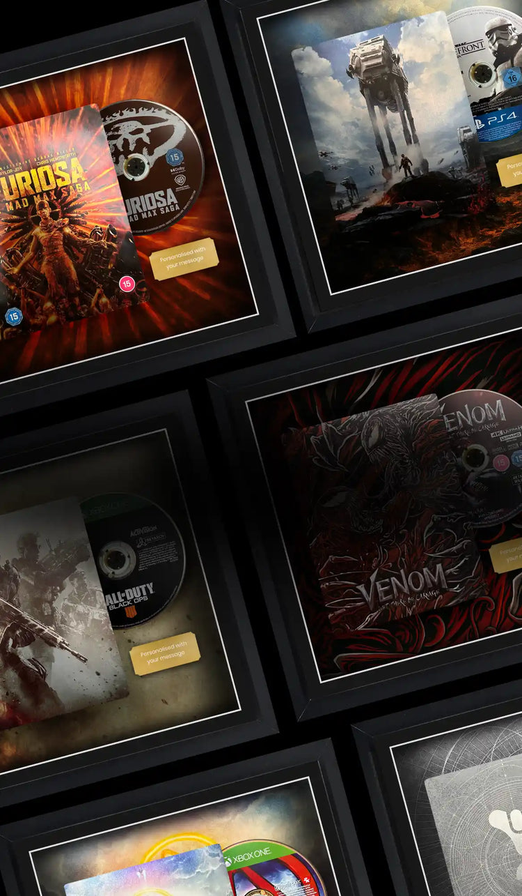 Framed physical media to create the best display solution for your home or office.