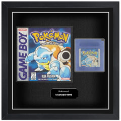 Frame Gameboy colour cardboard cases and cartridges. Display your gameboy games inside a frame for presentation on you wall. Relive the nostalgia of 1999. Add an engraved plaque.