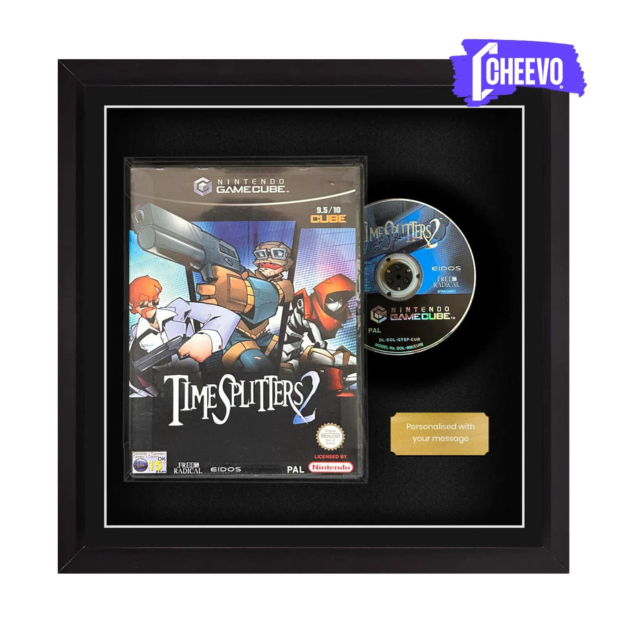 Frame Your Nintendo gamecube video game. Framed game display. Metal Gear Solid the twin snake inside a frame. Add any nintendo gamecube and protect your game for years.