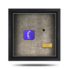 god of war inspired video game display frame featuring cheevo branding and a gold nameplate