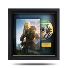 Framed video game disc with cover featuring a character and Xbox logo.