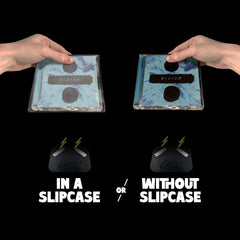 Protect music albums with plastic slipcases or magnetic bracket