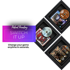 Switch out your movie in seconds with our drop and go magnetic frame