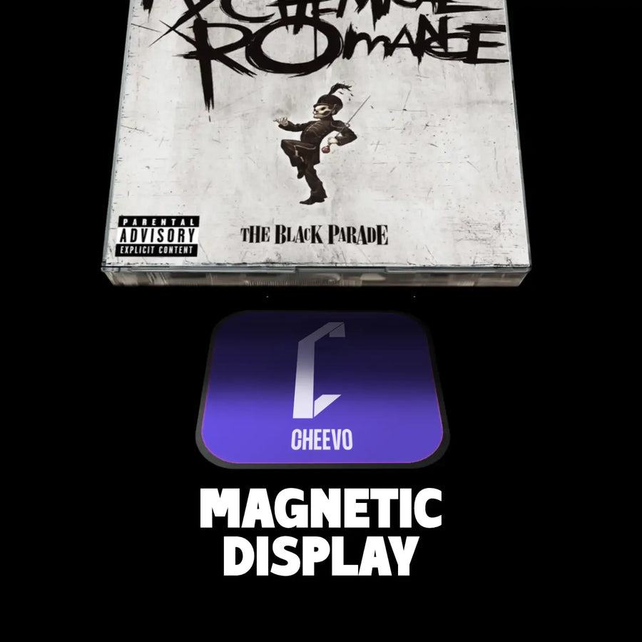 My chemical romance cd added to a magnetic base station for display