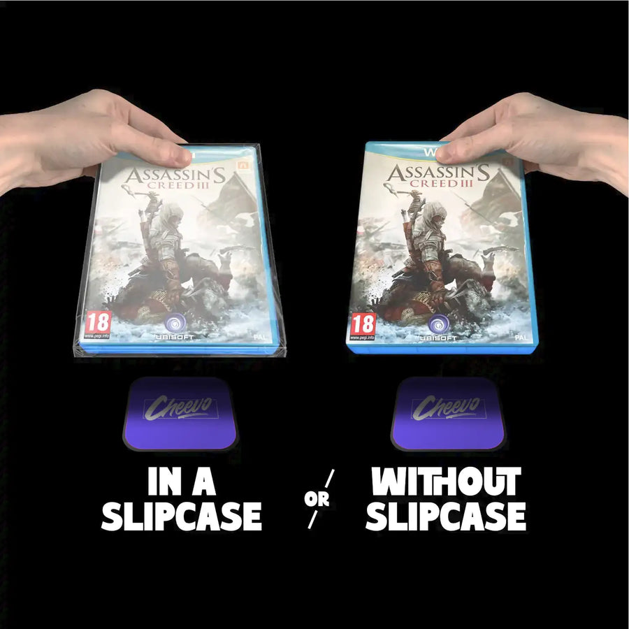 Nintendo Wii U being added to a slipcase and displayed on a magnetic bracket