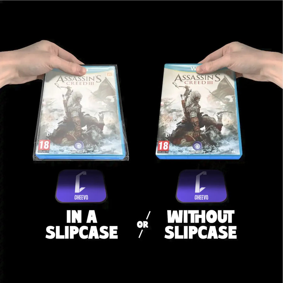 Nintendo Wii U being added to a slipcase and displayed on a magnetic bracket