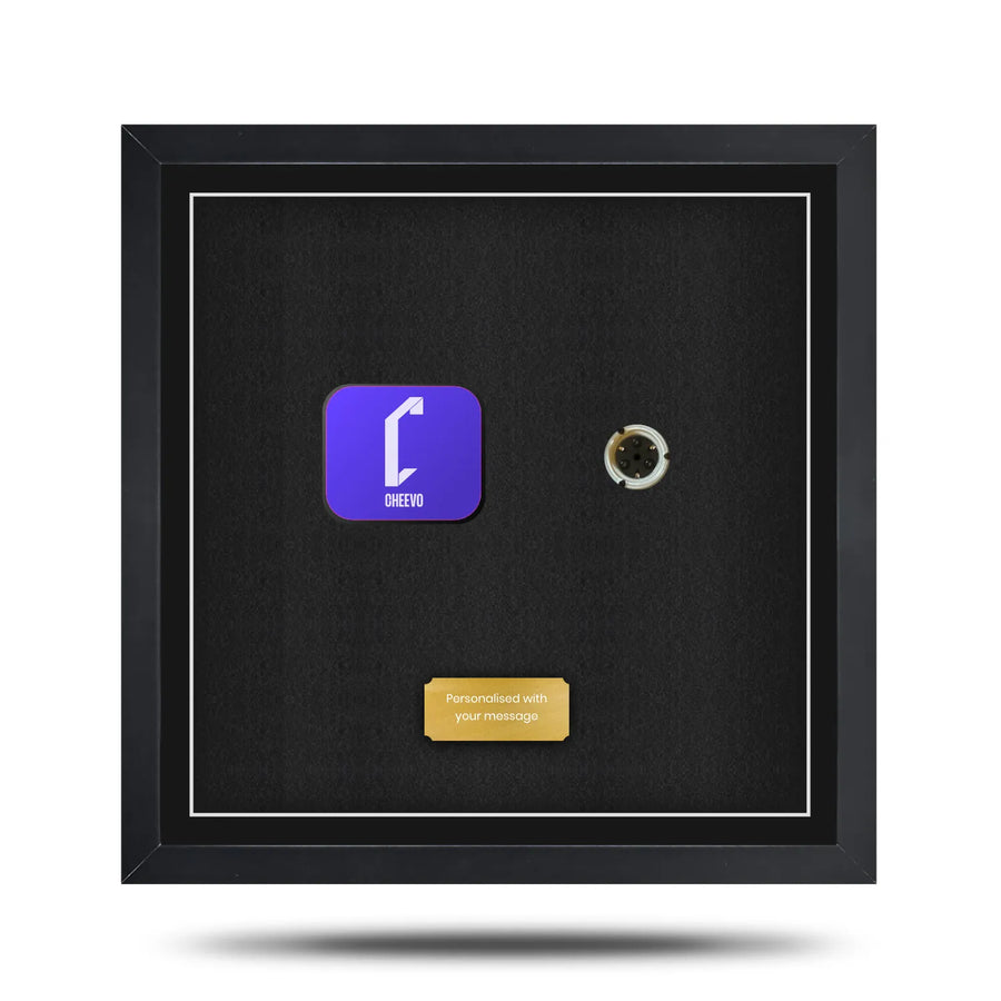 Empty cheevo branded magnetic display frame for playstation 1 video games