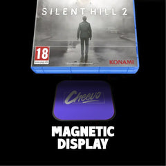 Silent Hill 2 game case with a magnetic display feature on a black background