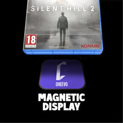 Silent Hill 2 game case with a magnetic display feature on a black background