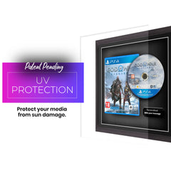 Frame a playstation 4 video game. Display any playstation 4 game, with UV protection and personalisation. Safe from sunlight.