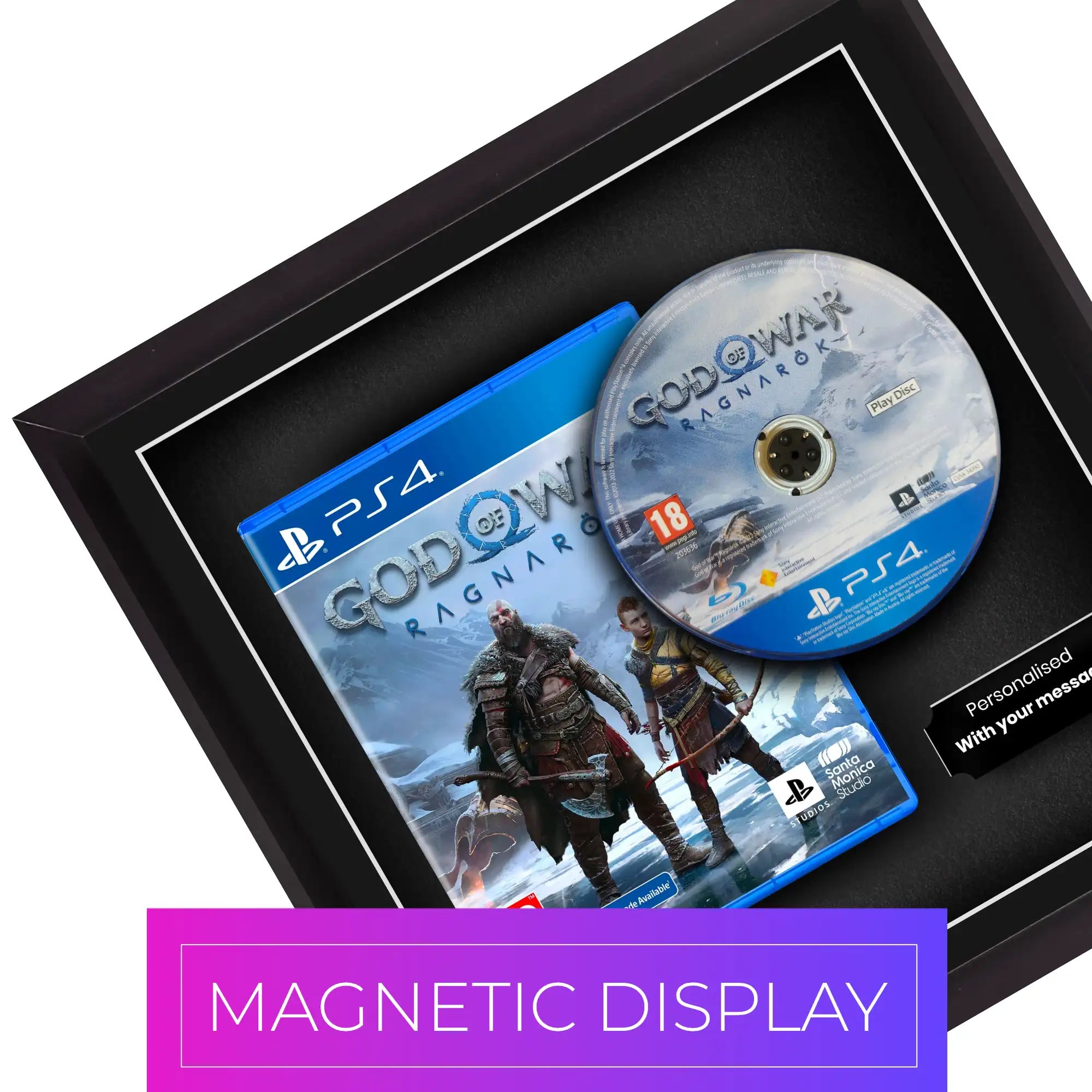 Frame a playstation 4 video game. Display any playstation 4 game, with UV protection and personalisation.