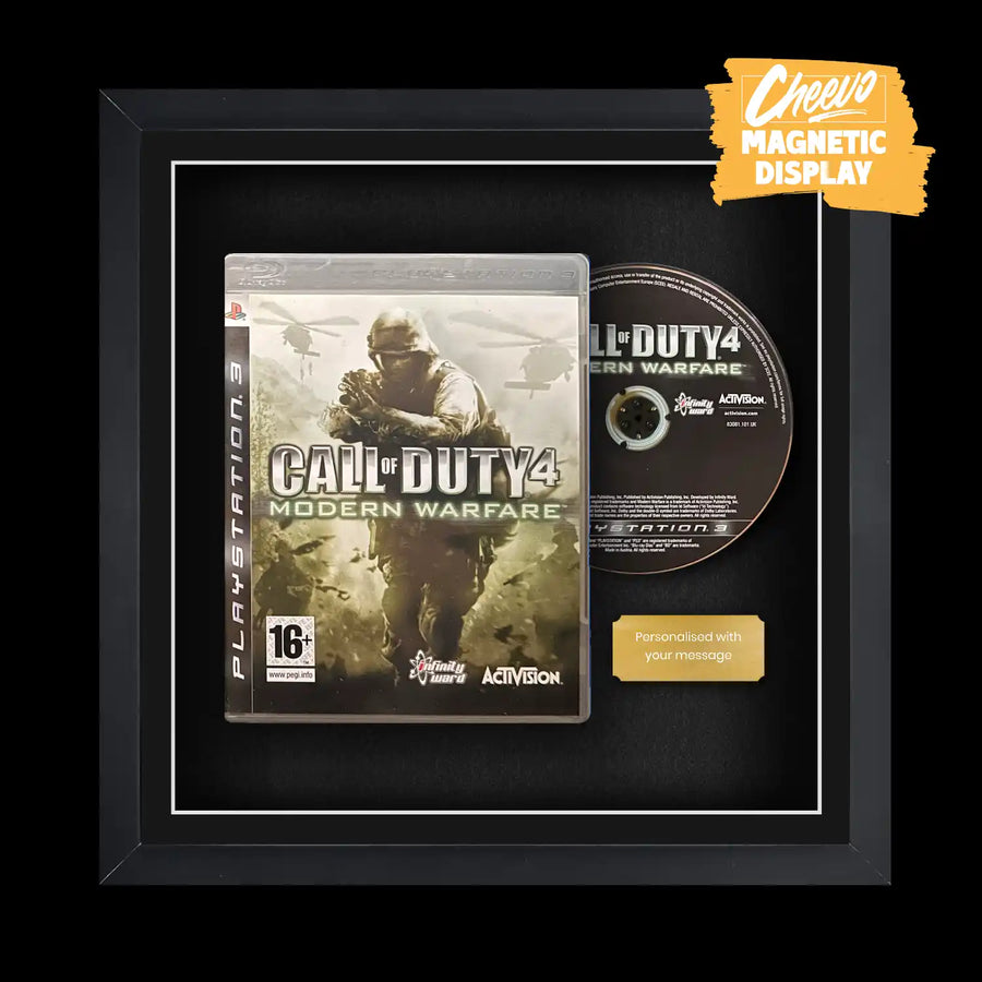 Playstation 3 video game display. Add video game case and disc into a frame for games room decor.