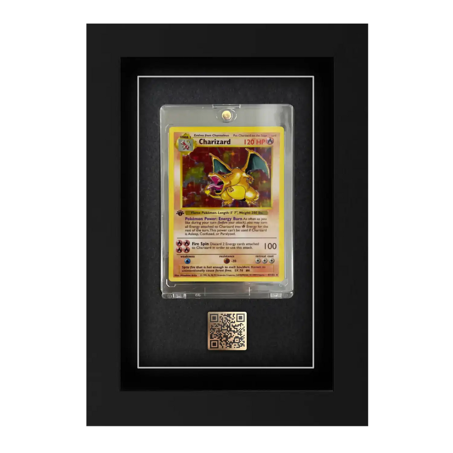 Frame your Charizard pokemon card and protect it from damage and sunlight fading. Suitable for any pokemon trading card, display your own trading cards.
