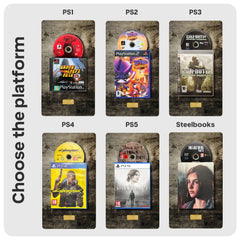 PlayStation & Xbox Game Display Snaplate™ Corroded Metal