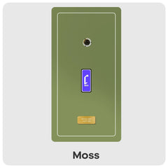 Moss coloured artwork with DVD spindle at the top, a Cheevo purple logo in the middle and gold plate with text at the bottom