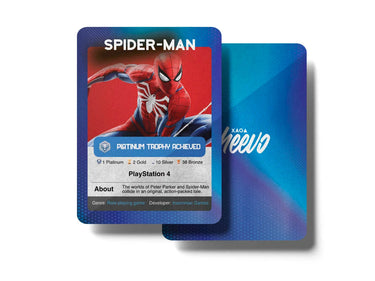Spiderman PlayStation Platinum Trophy Cards