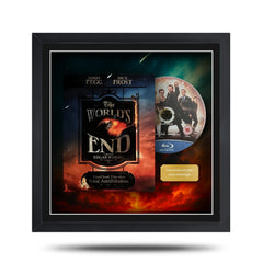 Framed movie DVD cover with a disc featuring a cast image, on a white background