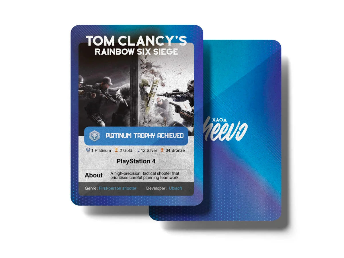 Tom Clancy's Rainbow Six Siege PlayStation Platinum Trophy – Cheevo