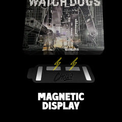 Watch Dogs Steelbook Display Frame magnetic attachment no damage glue presentation
