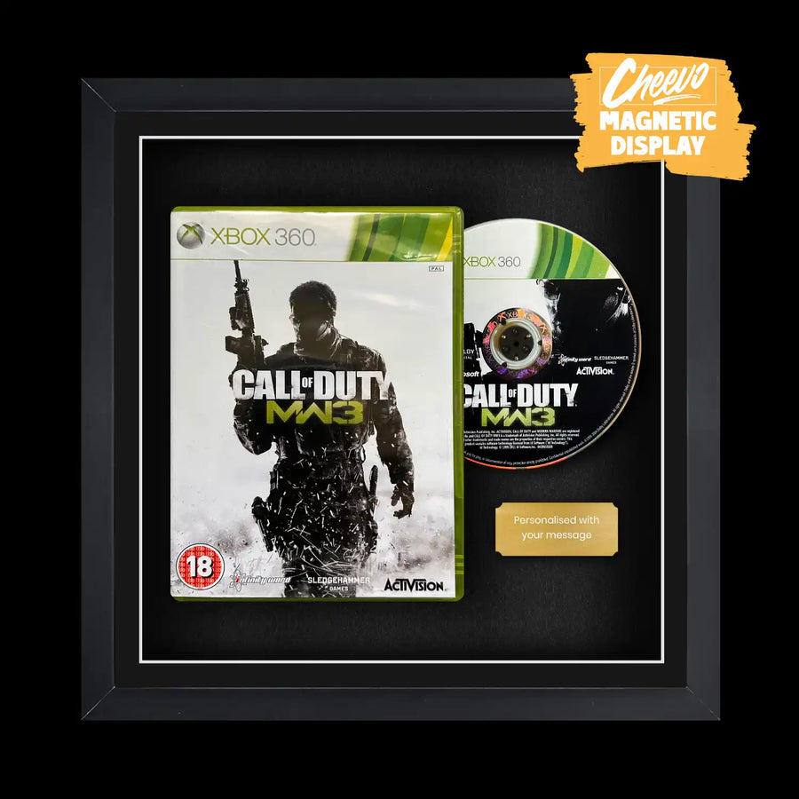 Xbox 360 video game display frame. Frame a xbox video game with the Cheevo magnetic frame.