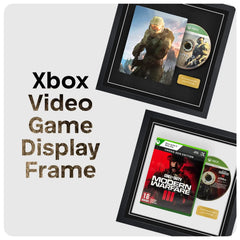 Xbox video games inside a picture frame. Shows Halo Infinite and COD Modern Warefare