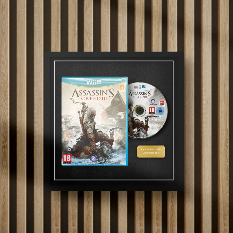 Nintendo Wii U display frame for video games on a slat wall