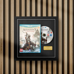 Nintendo Wii U display frame for video games on a slat wall