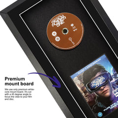 Frame ready to have a Blu-ray movie added to it, highlighted by a premium mount board to focus on the movie