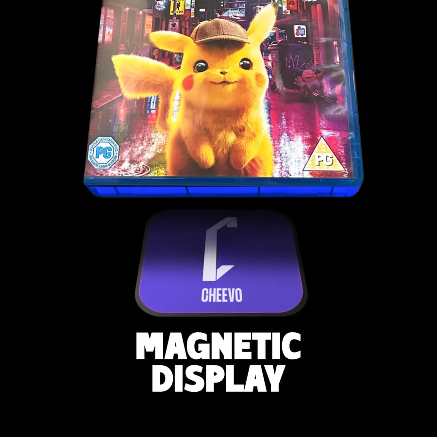 Cheevo branded magnetic display frame for blu-ray movies