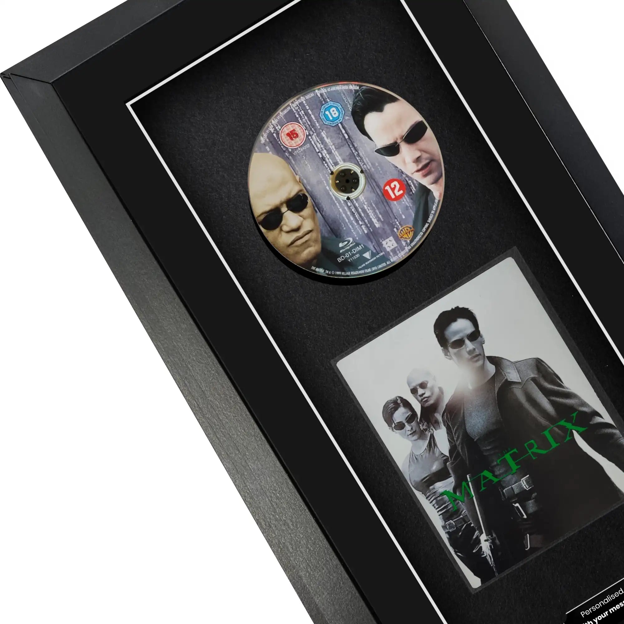 Frame a movie steelbook with this display frame. Present your disc, case and personalise it with a message. 4K, bluray disc movies